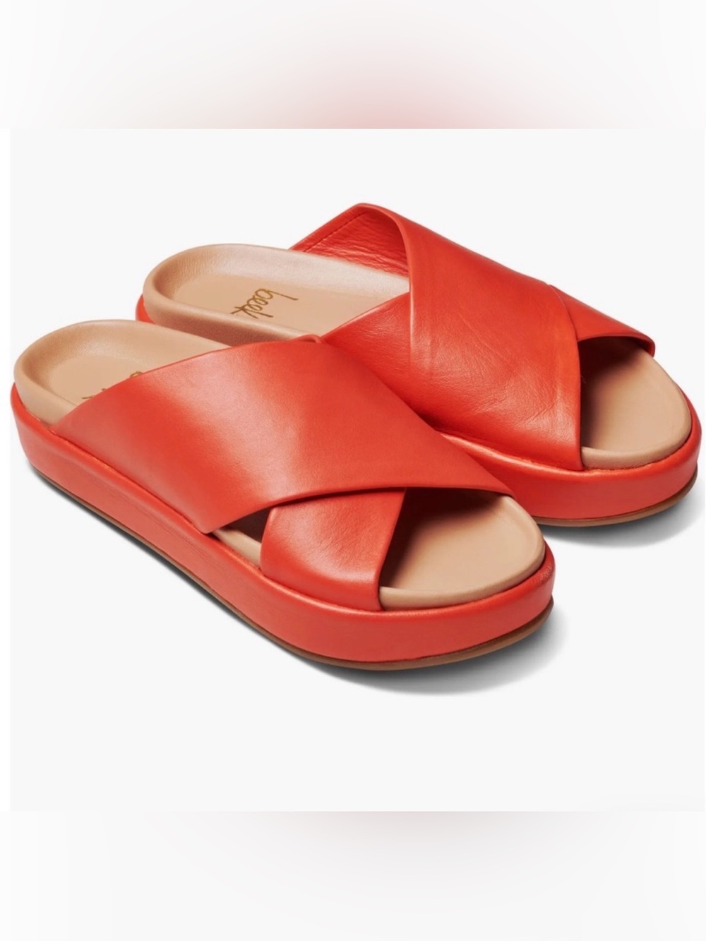 BEEK Kite Crisscross Slide Sandal Orange 6